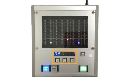 「１」「２」「３」でそれぞれ数を確認